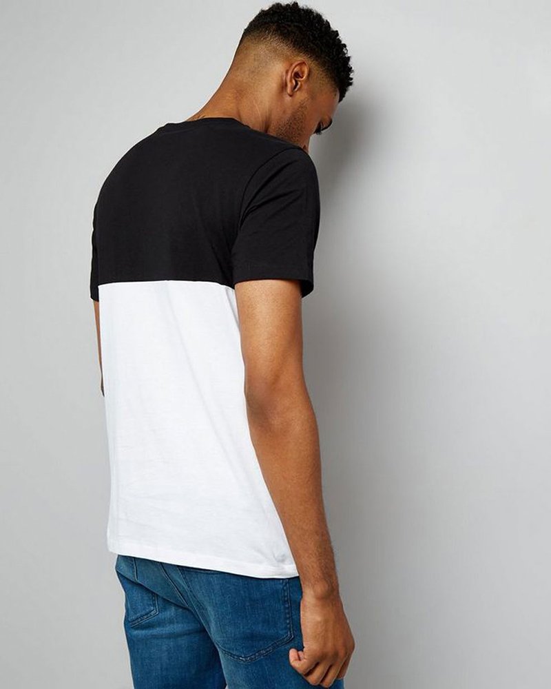 Black Colour Block T-Shirt - Image 2