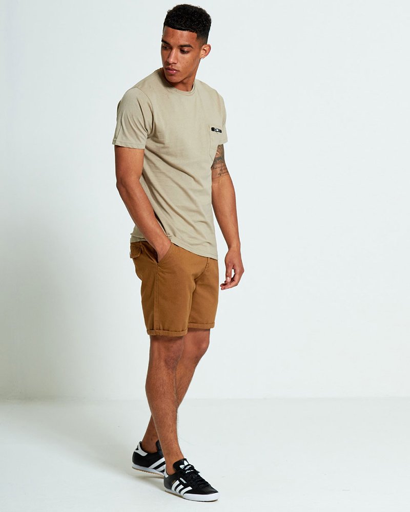 BEIGE ZIP POCKET T SHIRT - Image 5