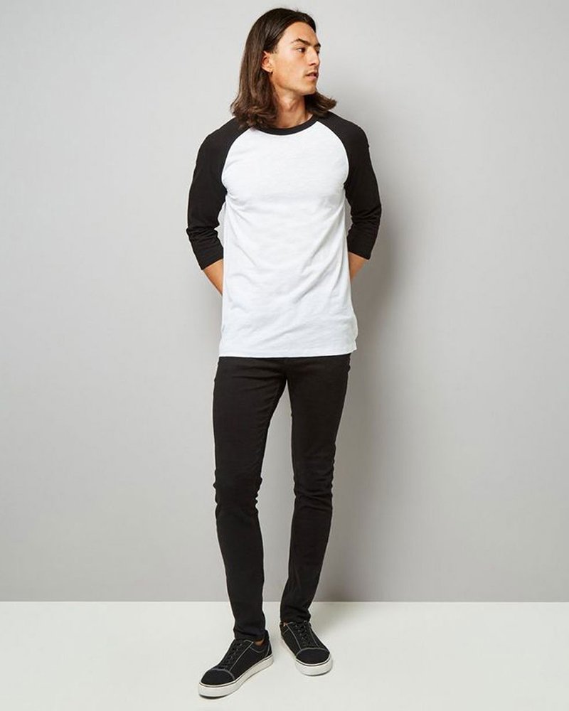 Black 3-4 Raglan Sleeve Top