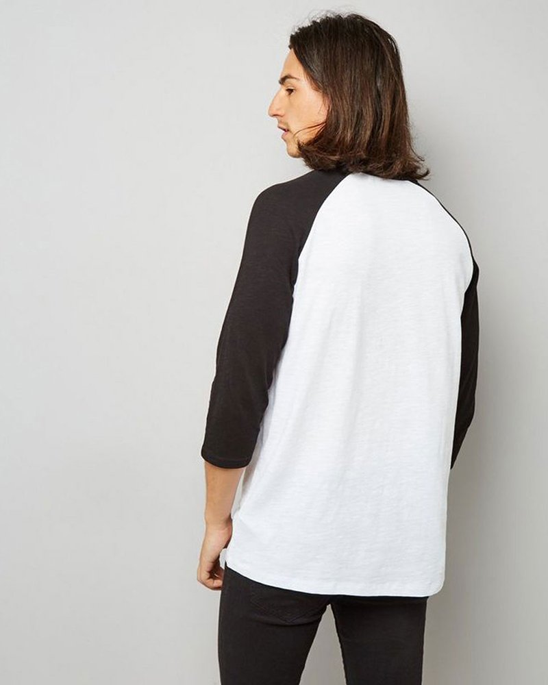 Black 3-4 Raglan Sleeve Top - Image 2