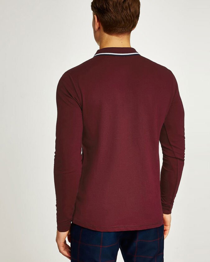 Burgundy-Muscle-Fit-Polo