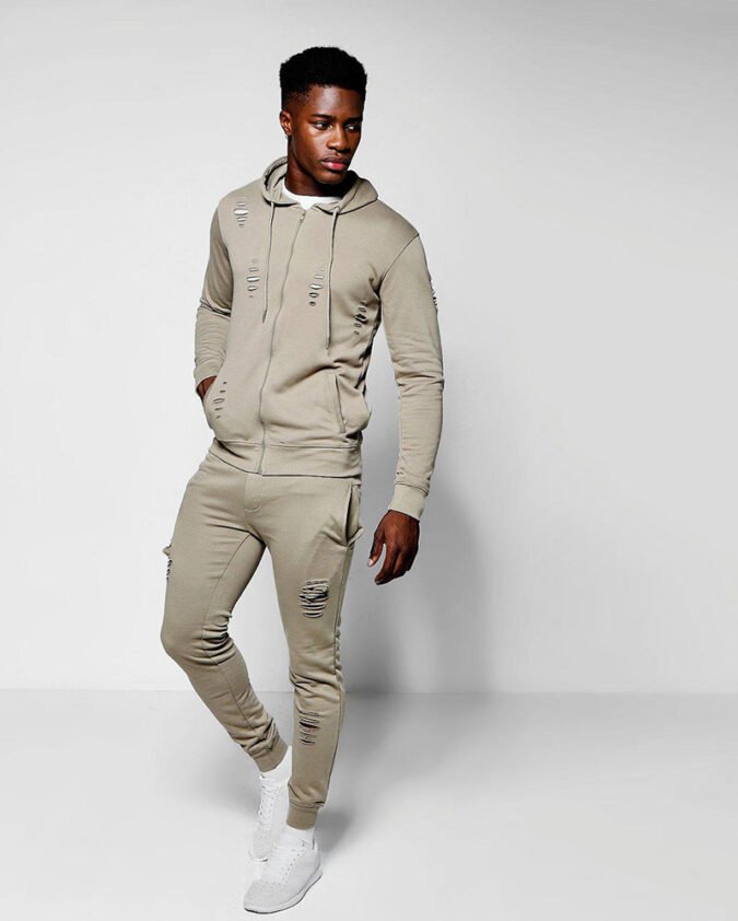 Destroyed-Skinny-Fit-Hooded-Tracksuit