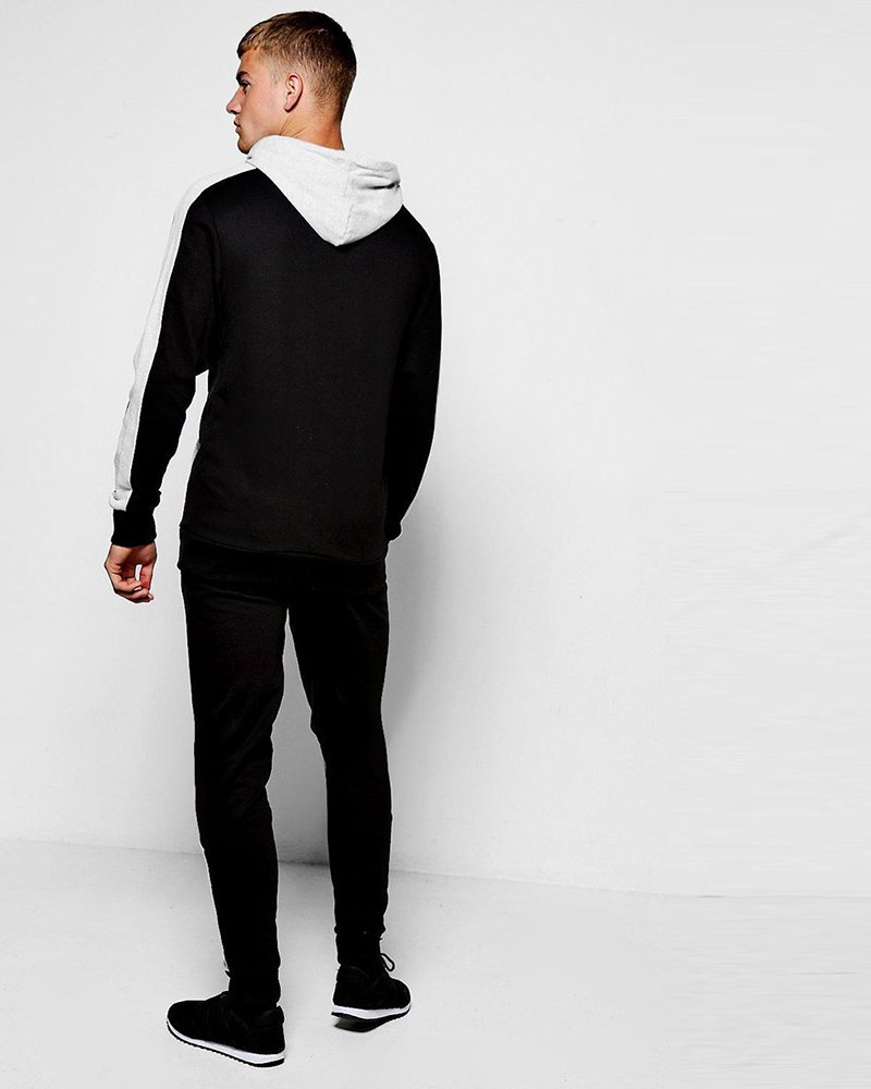 Fabric Block Hooded Skinny Fit Tracksuit - Image 2