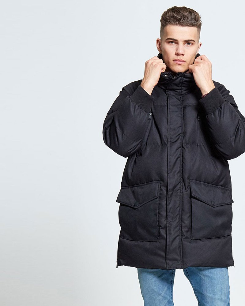 BLACK QUILTED COAT - Image 5