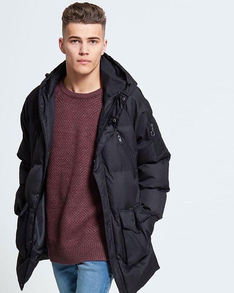 BLACK QUILTED COAT - Image 6