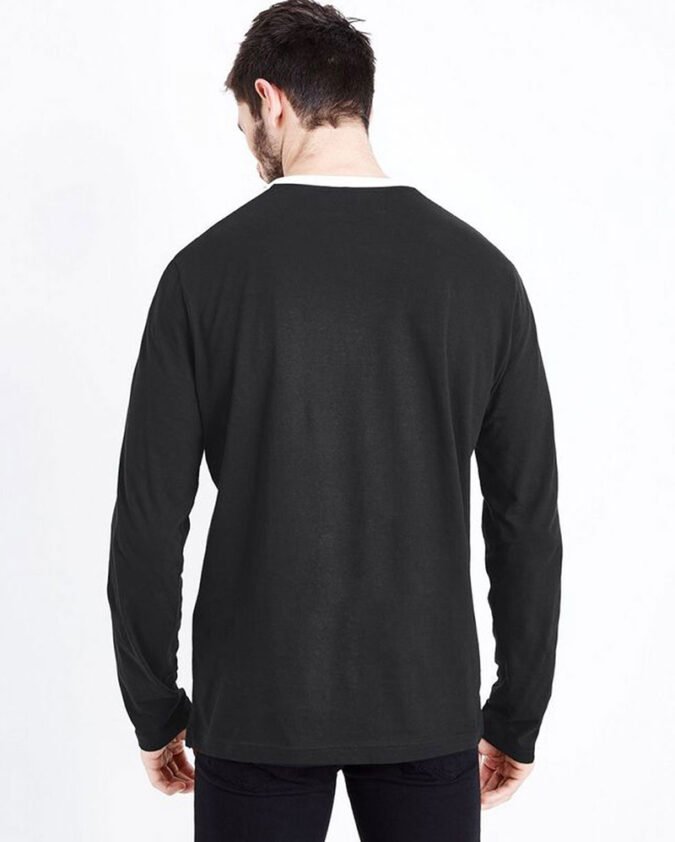 Black-Stripe-Side-Long-Sleeve-T-Shirt-R-13424