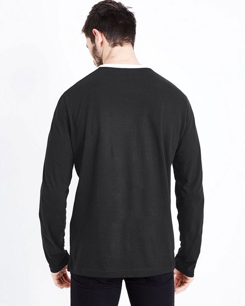 Black-Stripe-Side-Long-Sleeve-T-Shirt-R-13424
