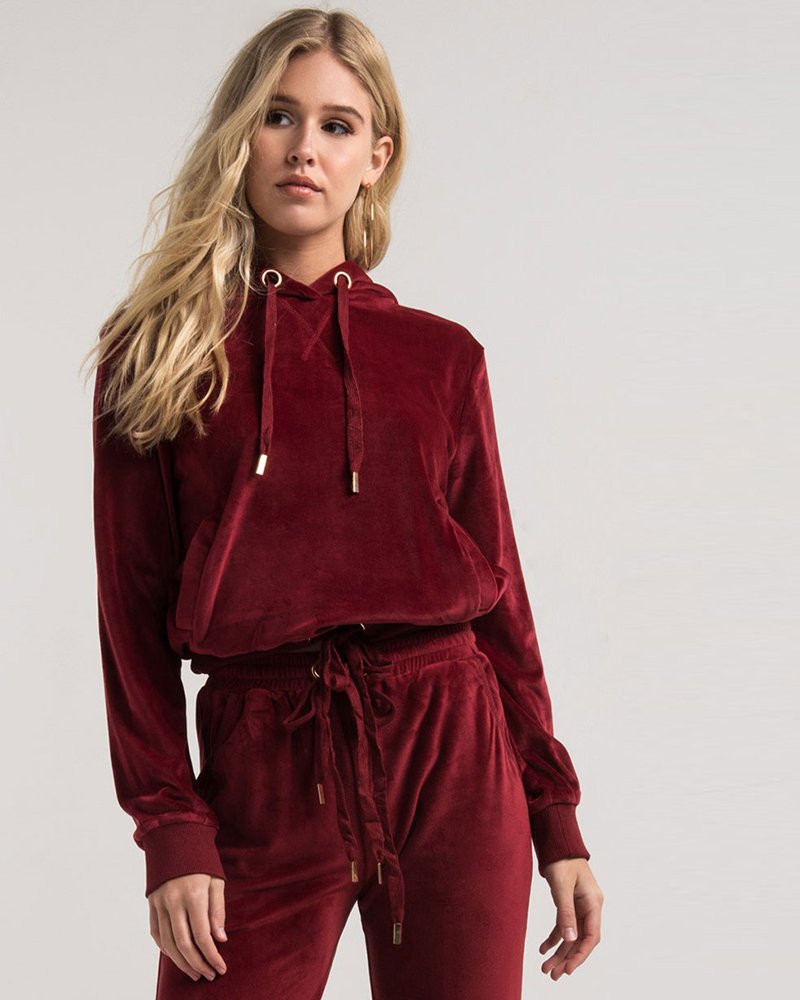 COME UNDONE VELVET HOODIE - Image 3