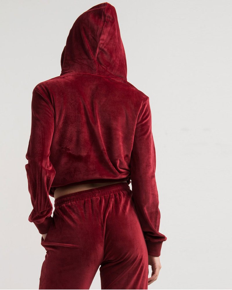 COME UNDONE VELVET HOODIE - Image 2