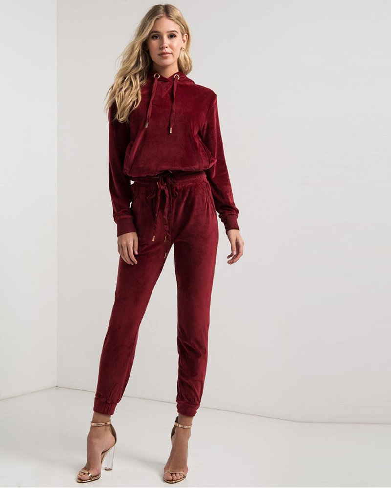 COME UNDONE VELVET HOODIE - Image 5