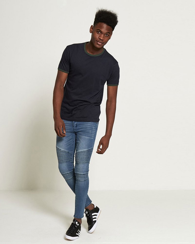 CONTRASTING COLLAR T-SHIRT - Image 4