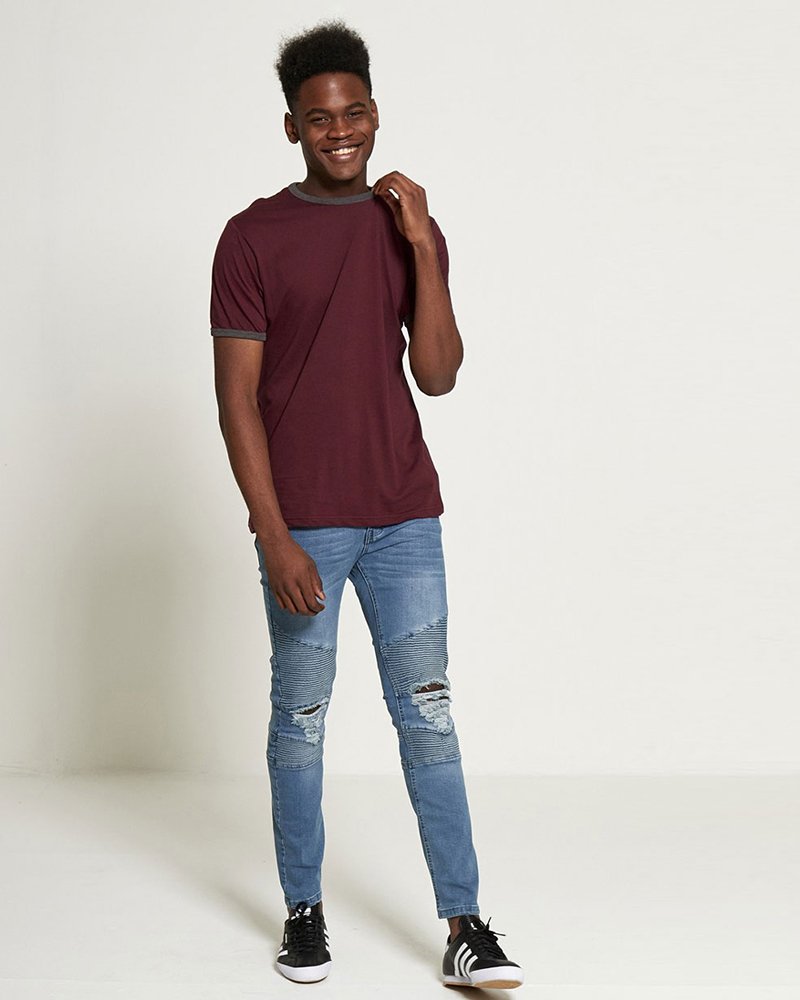 CONTRASTING COLLAR T-SHIRT - Image 3