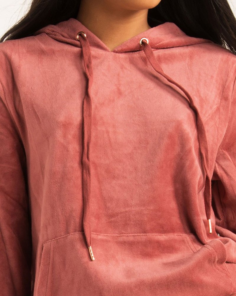 DID IT AGAIN VELOUR TRACK HOODIE - Image 4