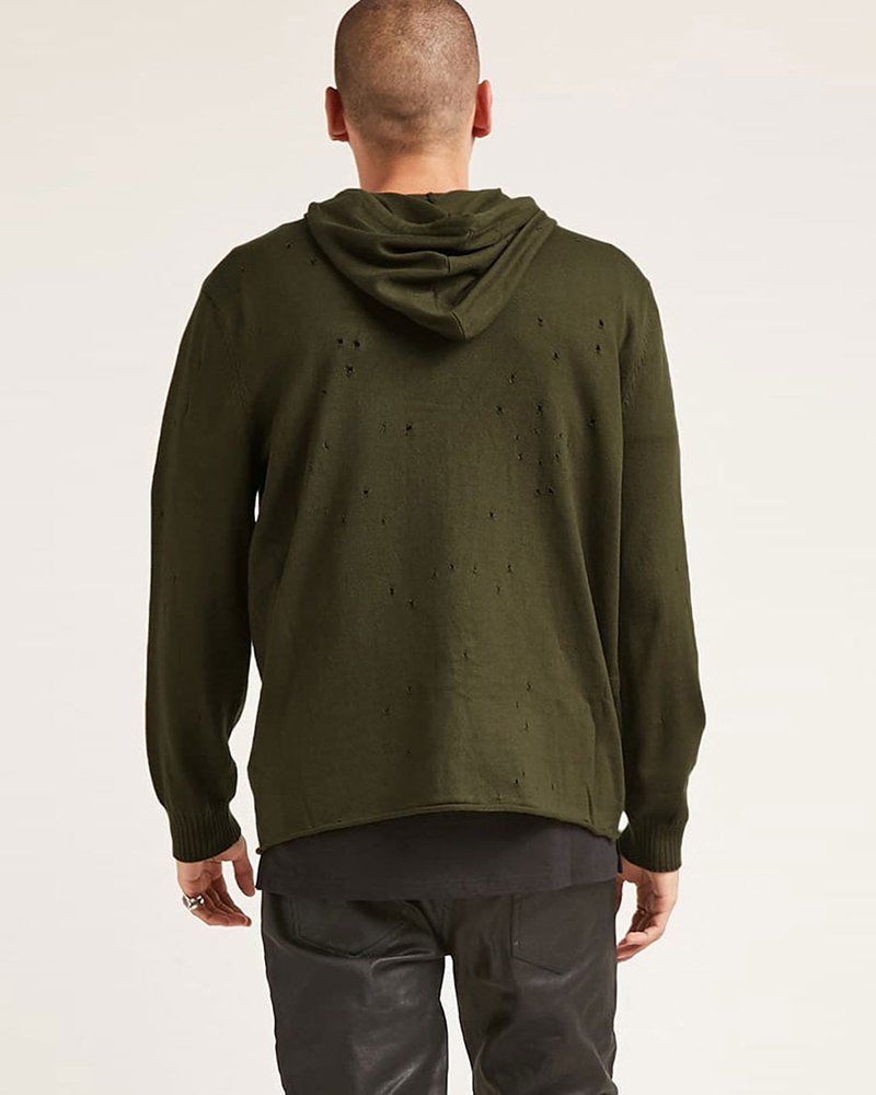 Distressed Zip Pocket Hoodie - Image 2