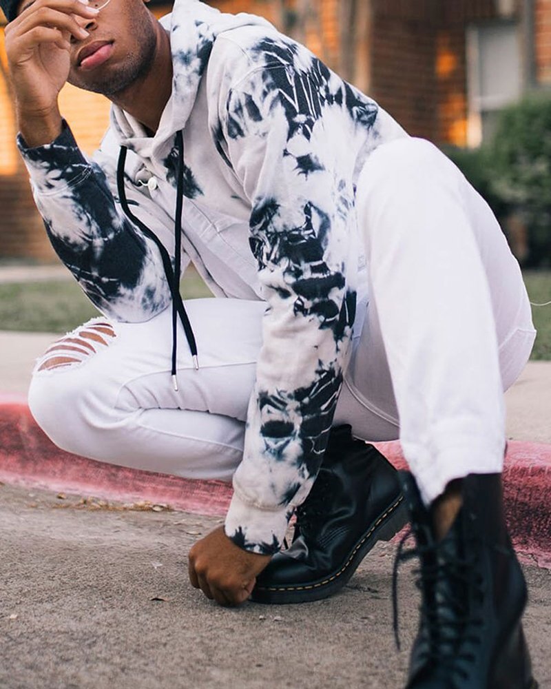Fleece Tie Dye Hoodie - Image 4