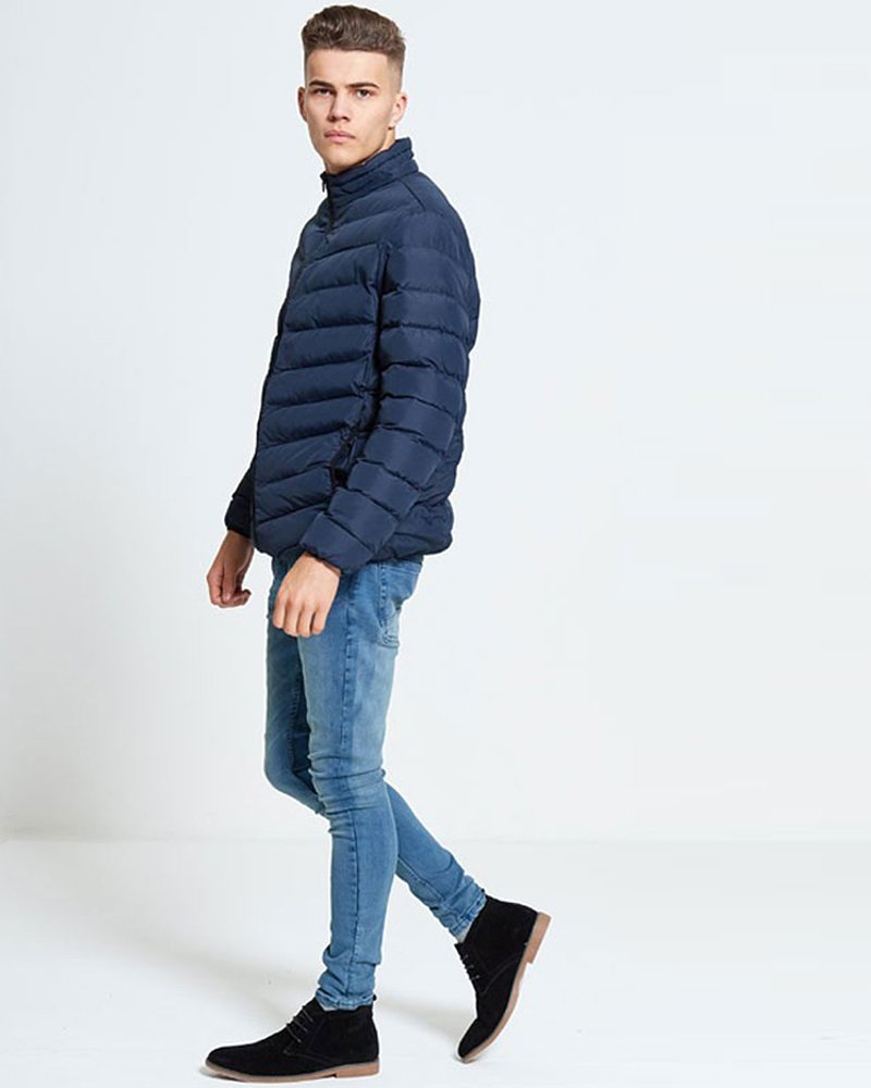 MENS BLUE BUBBLE JACKET - Image 3