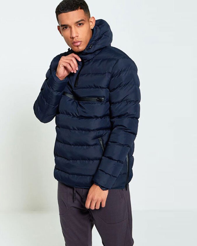 MENS-PULL-OVER-BUBBLE-COAT-IN-NAVY