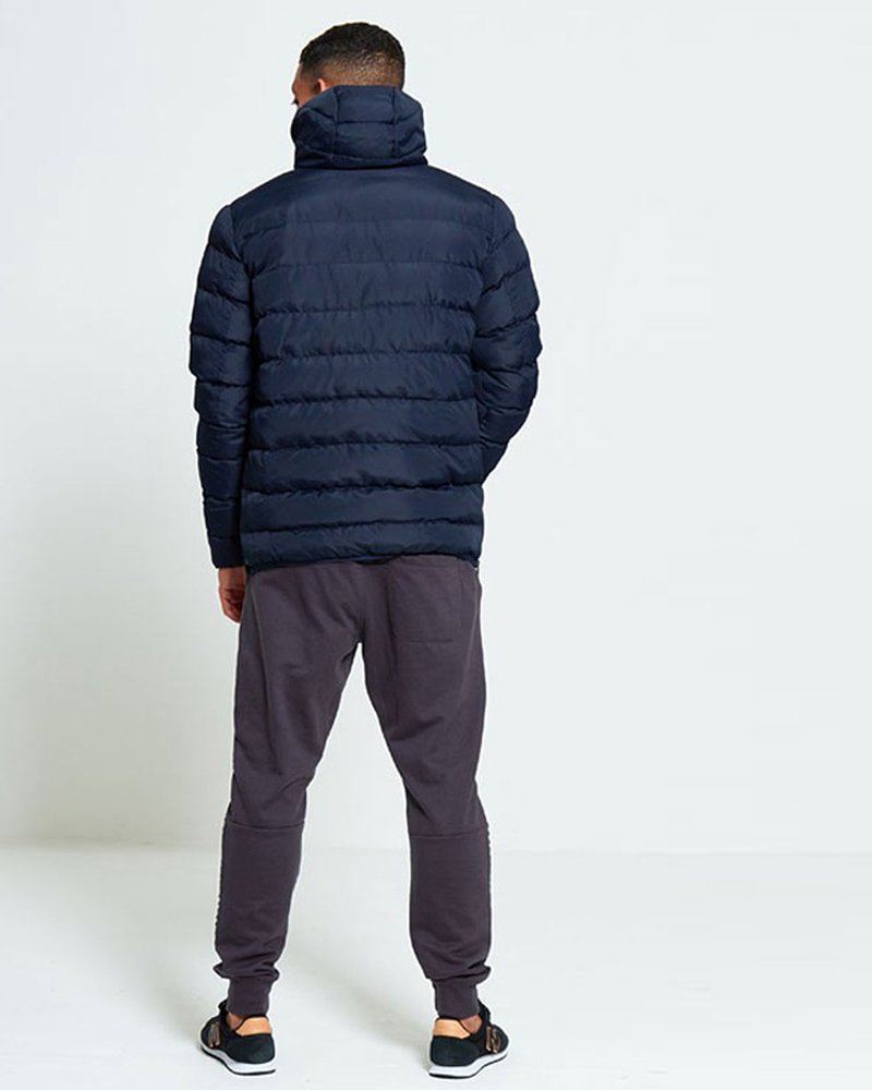 MENS-PULL OVER BUBBLE COAT IN NAVY - Image 2