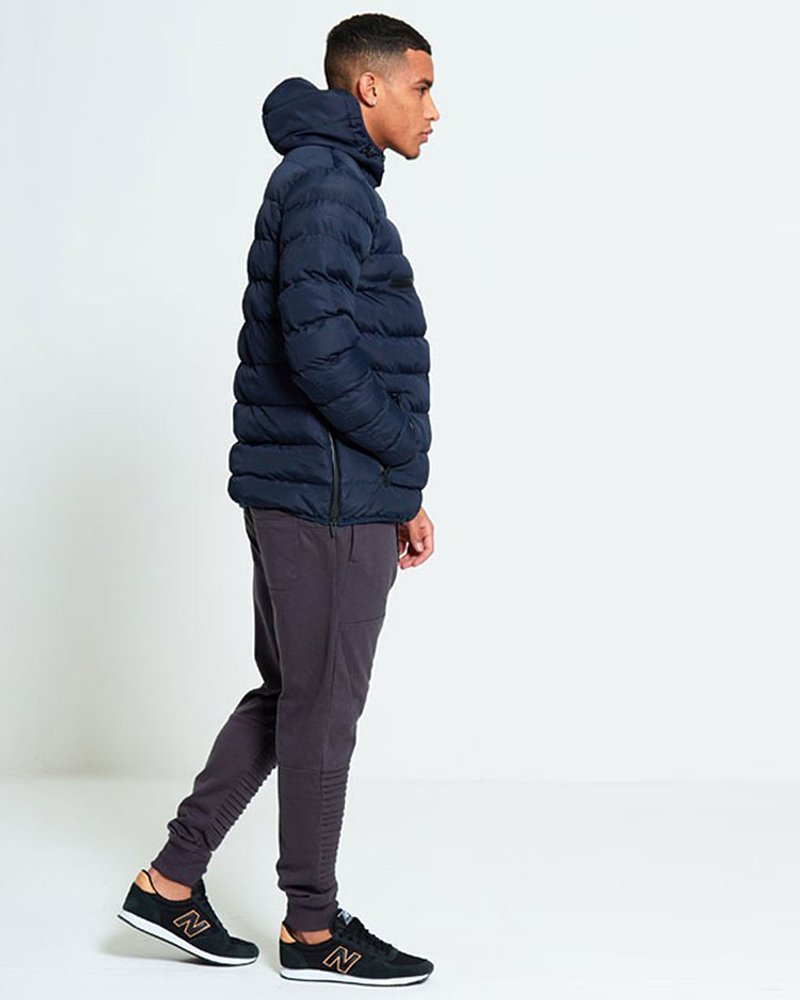 MENS-PULL OVER BUBBLE COAT IN NAVY - Image 3