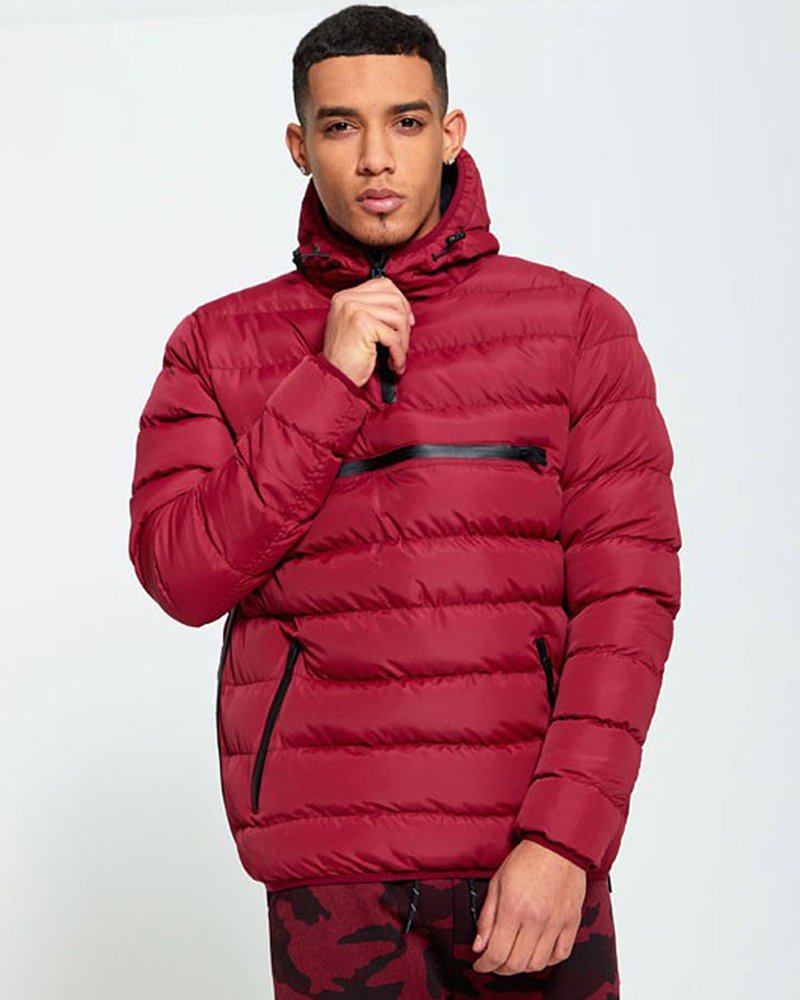 MENS-PULL-OVER-BUBBLE-COAT-IN-RED-R1-9669