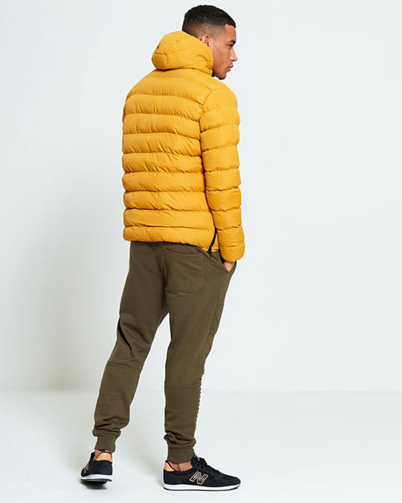 MENS PULL OVER BUBBLE COAT IN YELLOW - Image 2