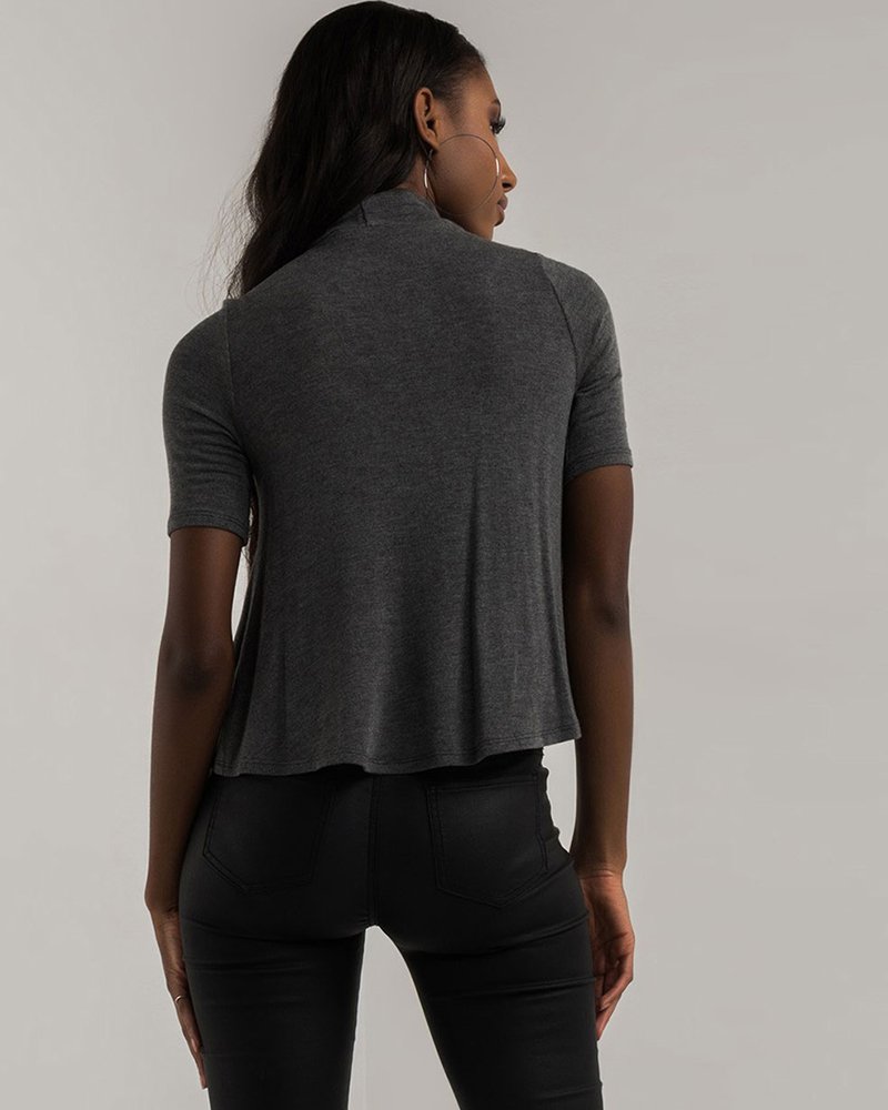 MOCK NECK SHORT SLEEVE TOP - Image 2