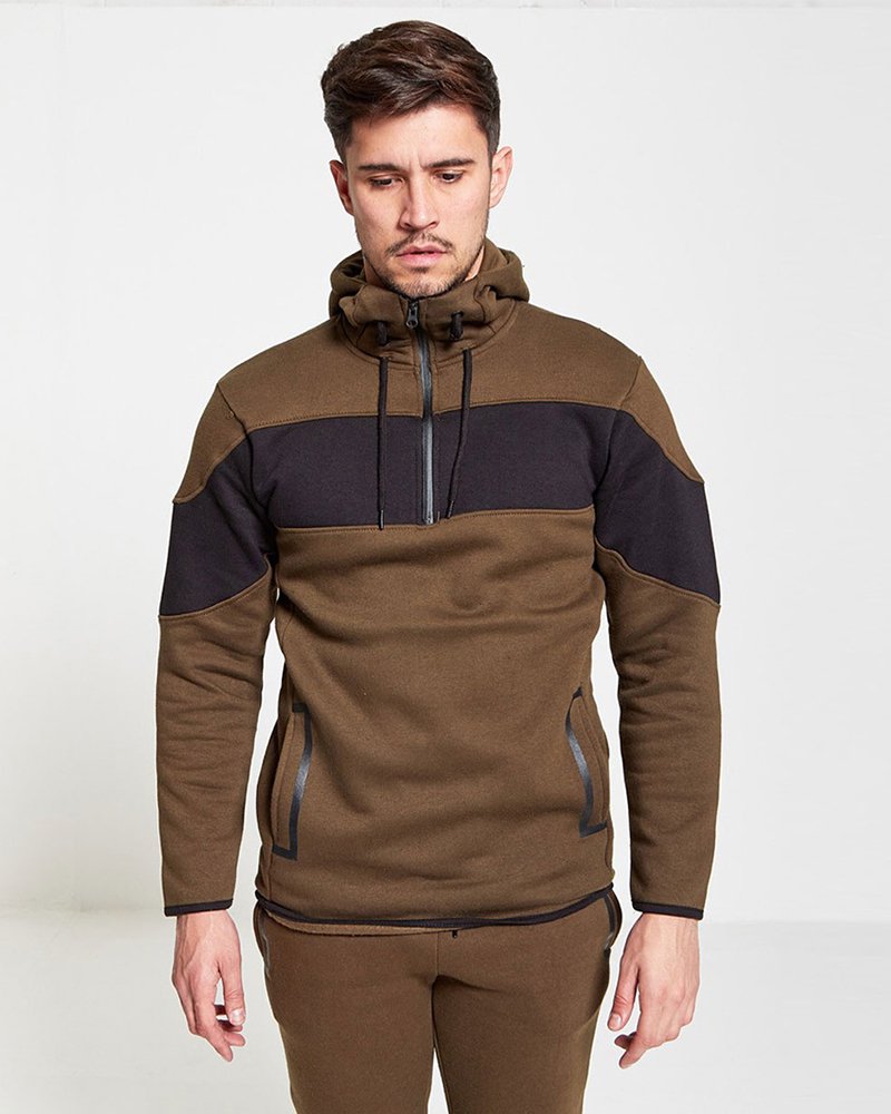 Mens Green Panel Slim Fit Tracksuit - Image 6