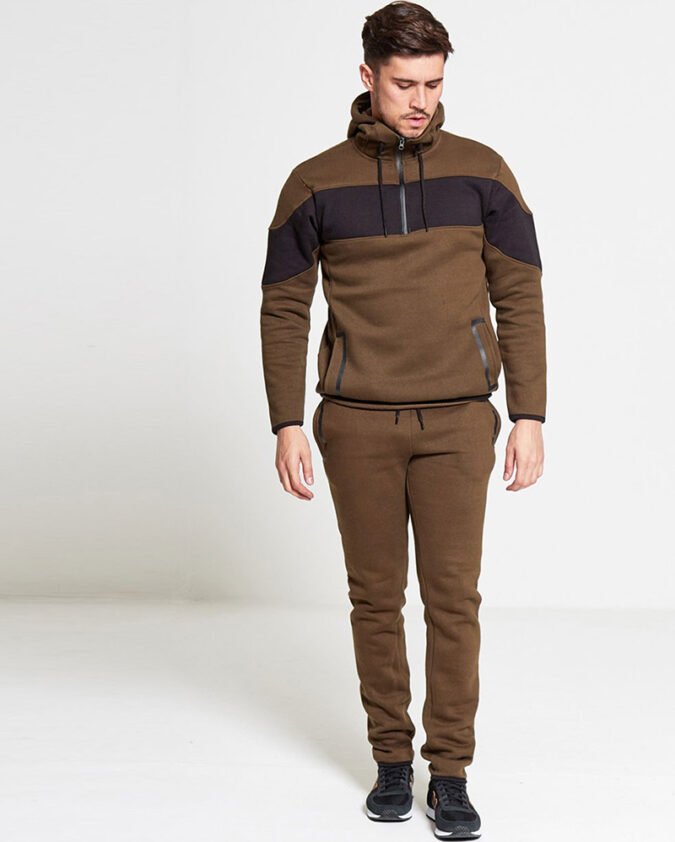 Mens-Green-Panel-Slim-Fit-Tracksuit-R1-19047