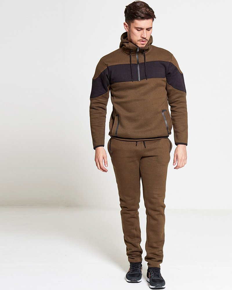 Mens-Green-Panel-Slim-Fit-Tracksuit-R1-19047