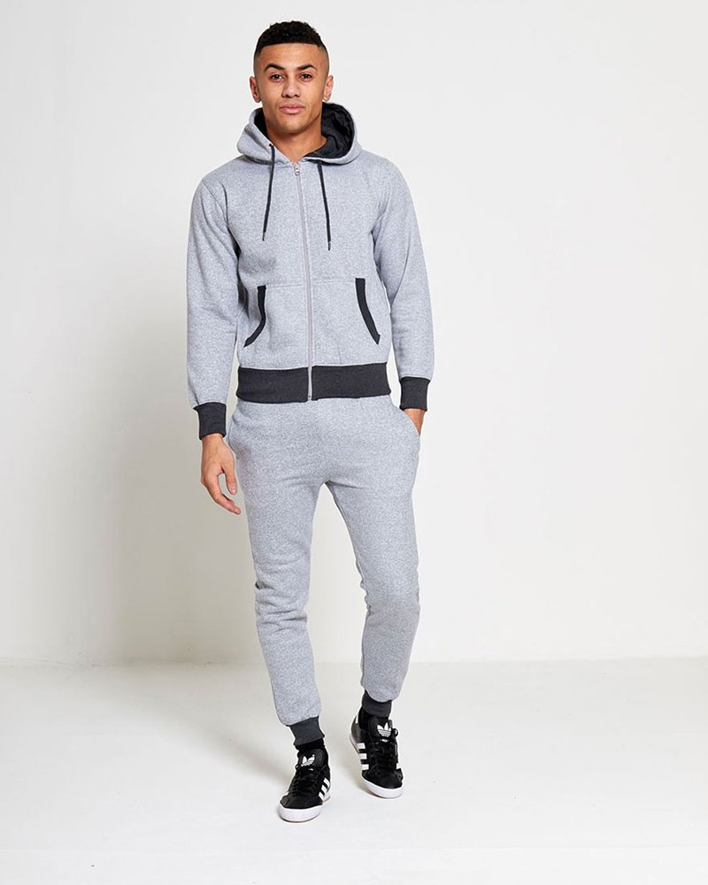 Mens-Marl-Fleece-Zip-Through-Tracksuit-R1-19053