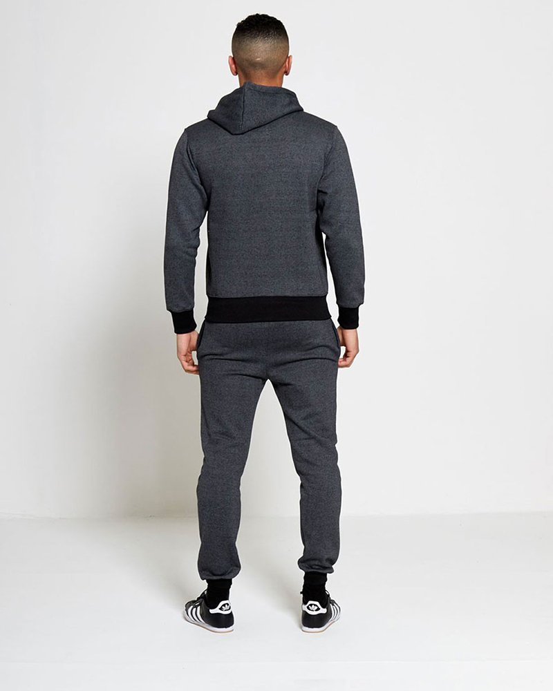 Mens Marl Fleece Zip Through Tracksuit - Image 5