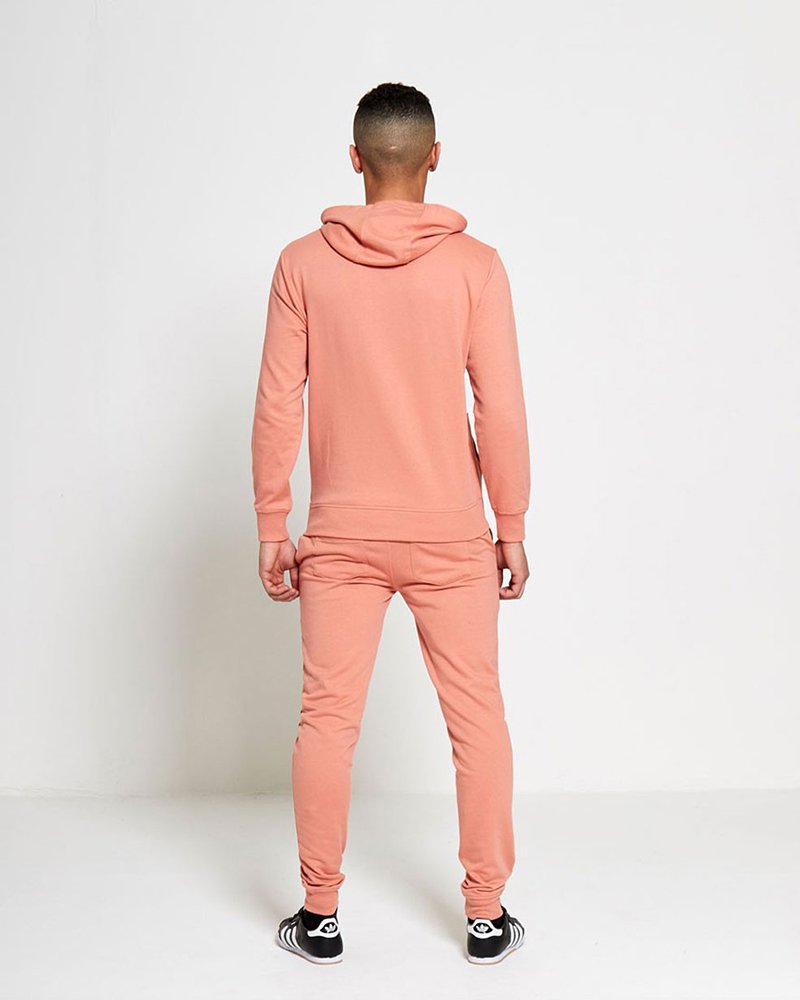 Mens Pink Destroyed Hooded Tracksuit - Image 6