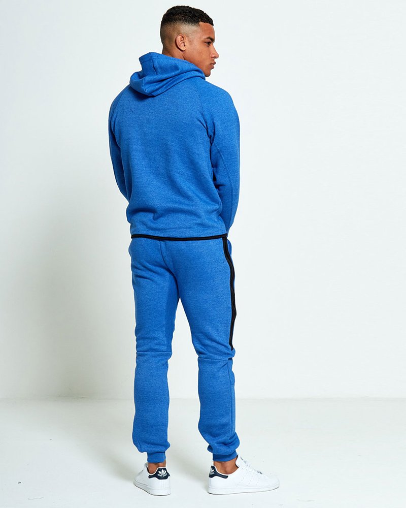Mens Zip Detail Fleece Hooded Tracksuit - Image 2