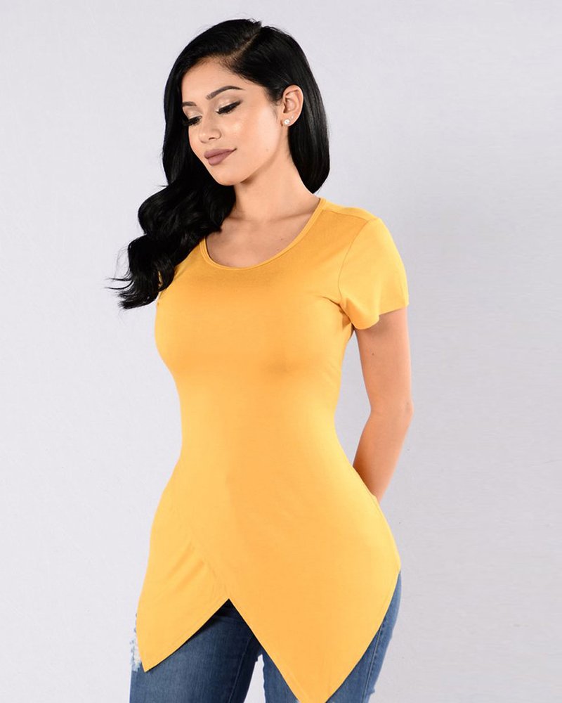 Only-Takes-A-Minute-Tee---Mustard-R1-16067