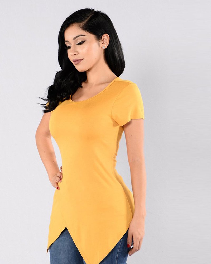 Only Takes A Minute Tee Mustard - Image 4