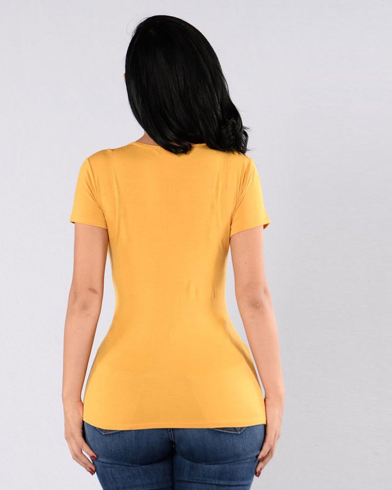Only Takes A Minute Tee Mustard - Image 2