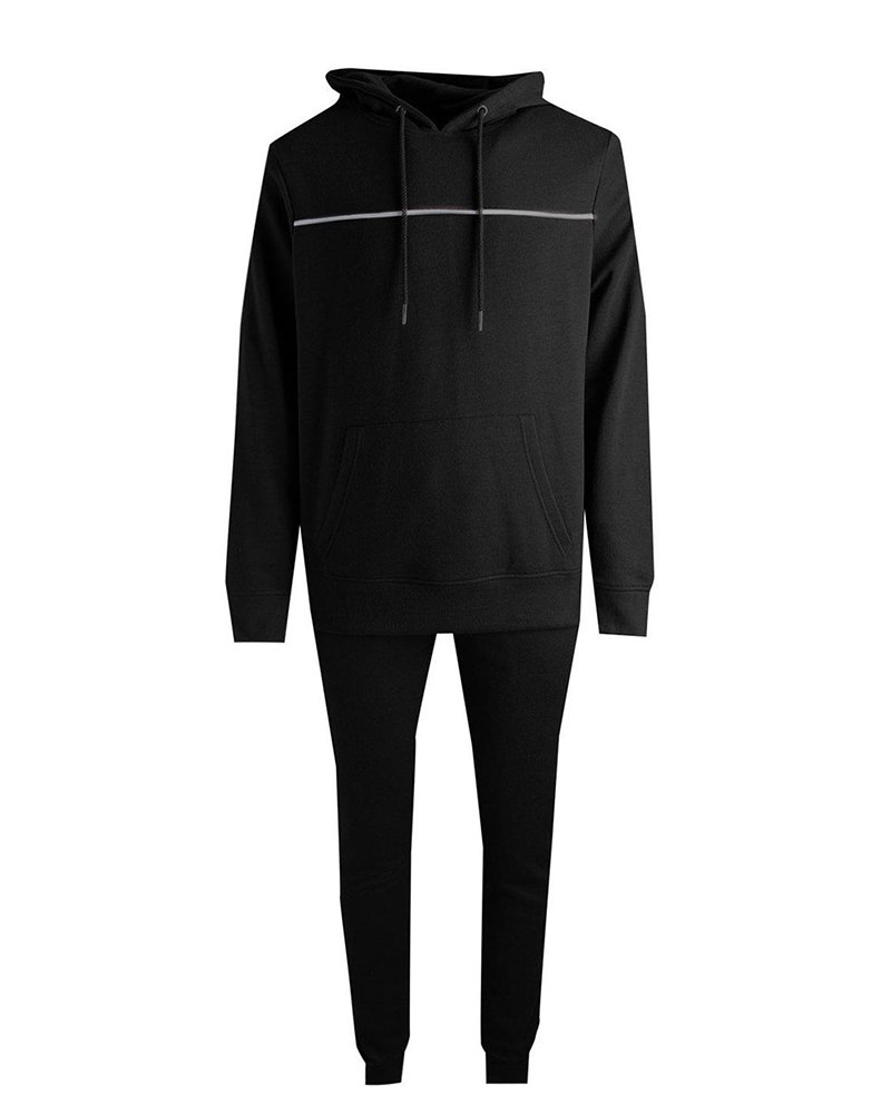 Over The Head Hooded Tracksuit With Piping - Image 3