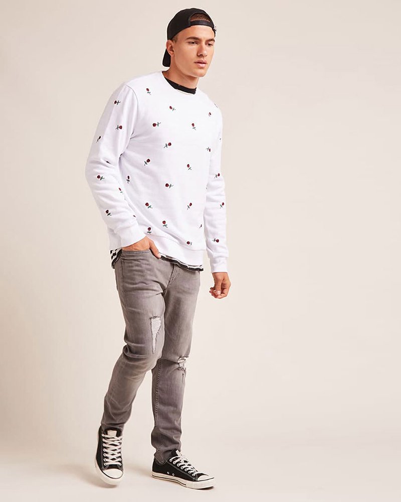 Rose Print Sweatshirt - Image 5