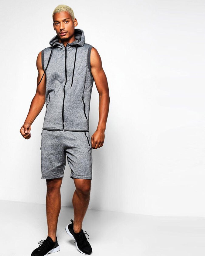 Sleeveless-Slub-Hooded-Short-Set-R1-19096