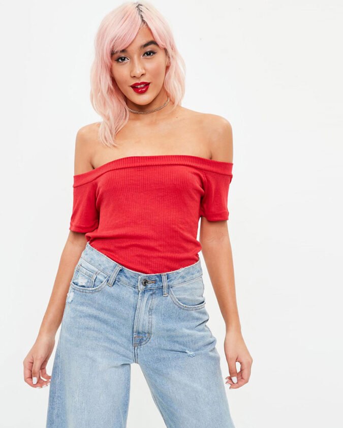 red-bardot-ribbed-t-shirt-R1-16058