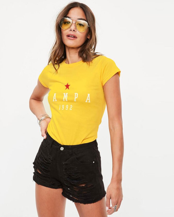 yellow tampa slogan tshirt-R1-16031